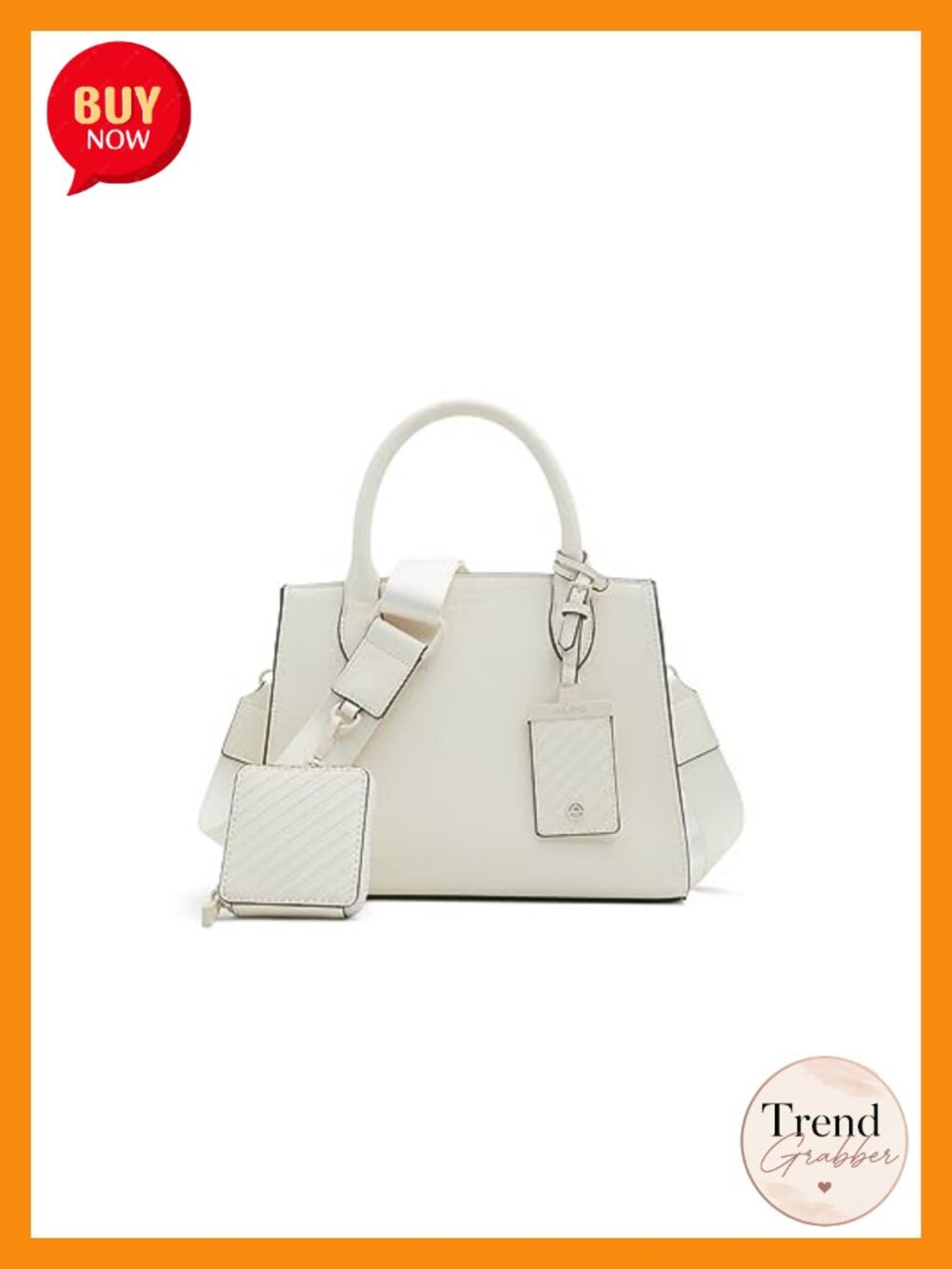 Synthetic Medium Satchel Bag 1 Compartment Everyday Handbag